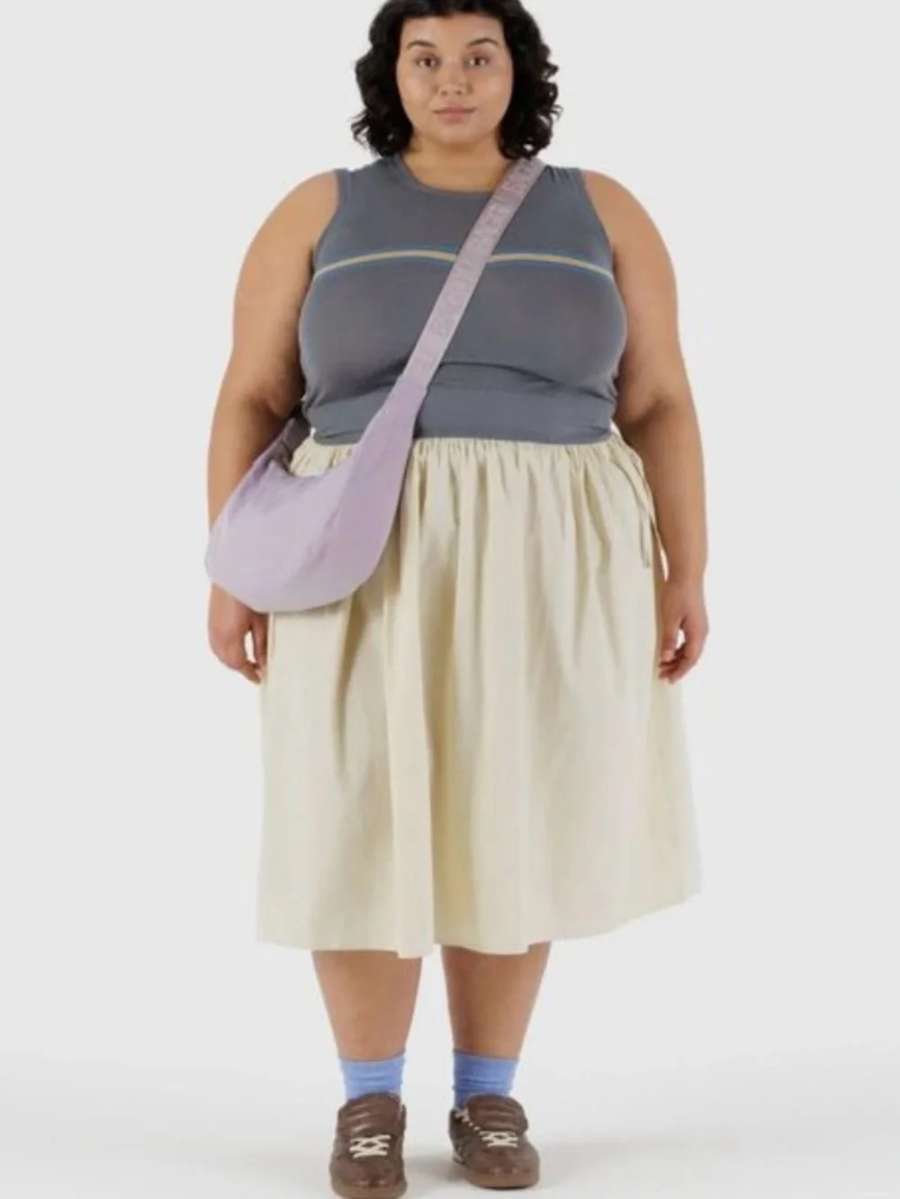 NWT Baggu Medium Nylon Crescent Bag Dusty Pink